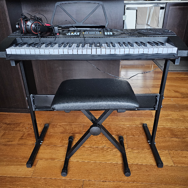 61 Key Electronic Keyboard with Stand and Bench - photo 2