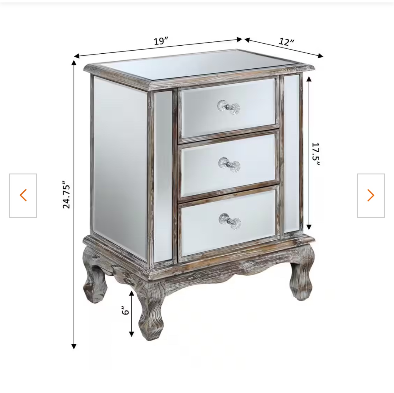 Mirrored Nightstand