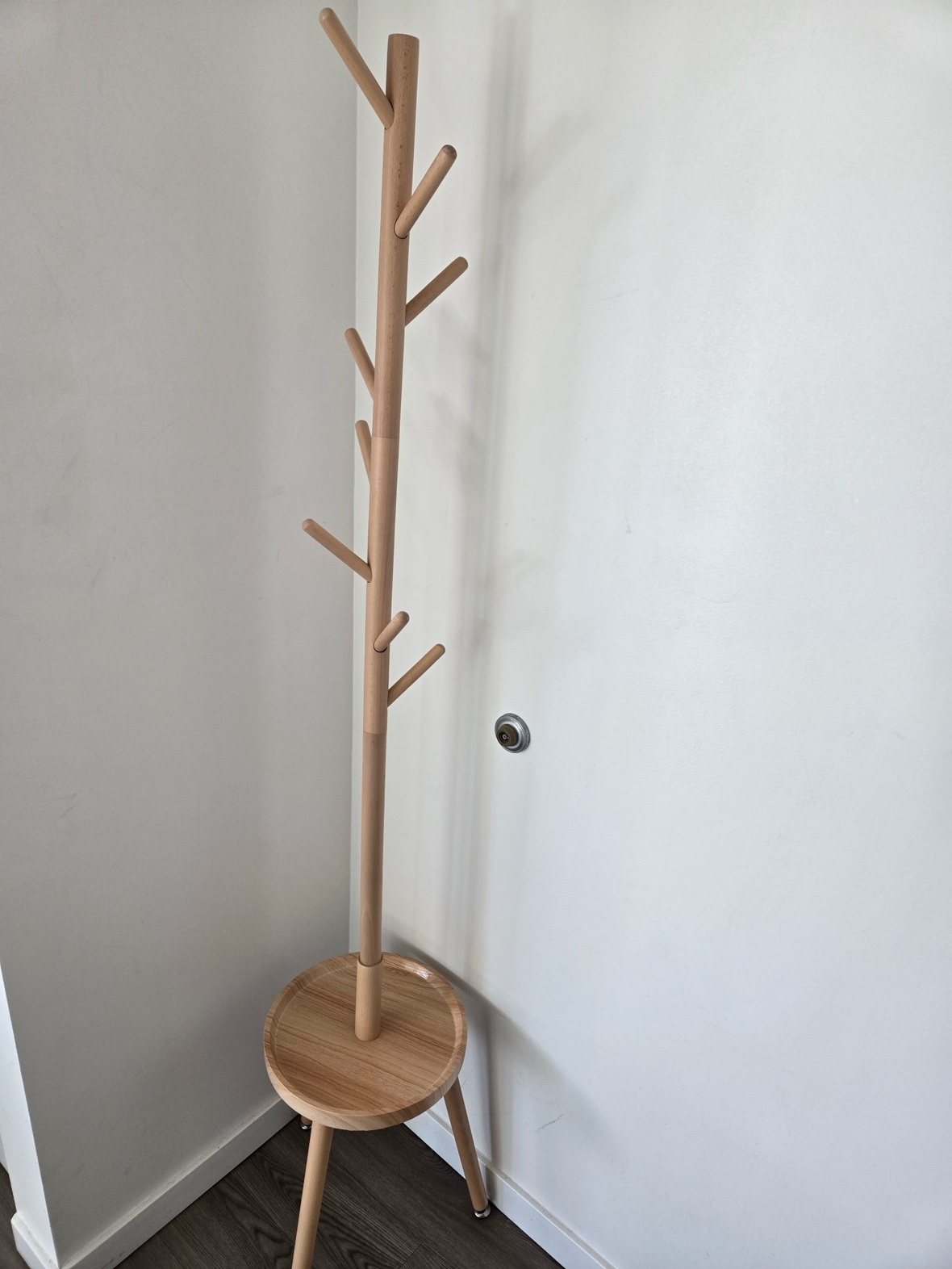 Coat Rack Wooden Coat Rack Stand with 8 Hooks - photo 4