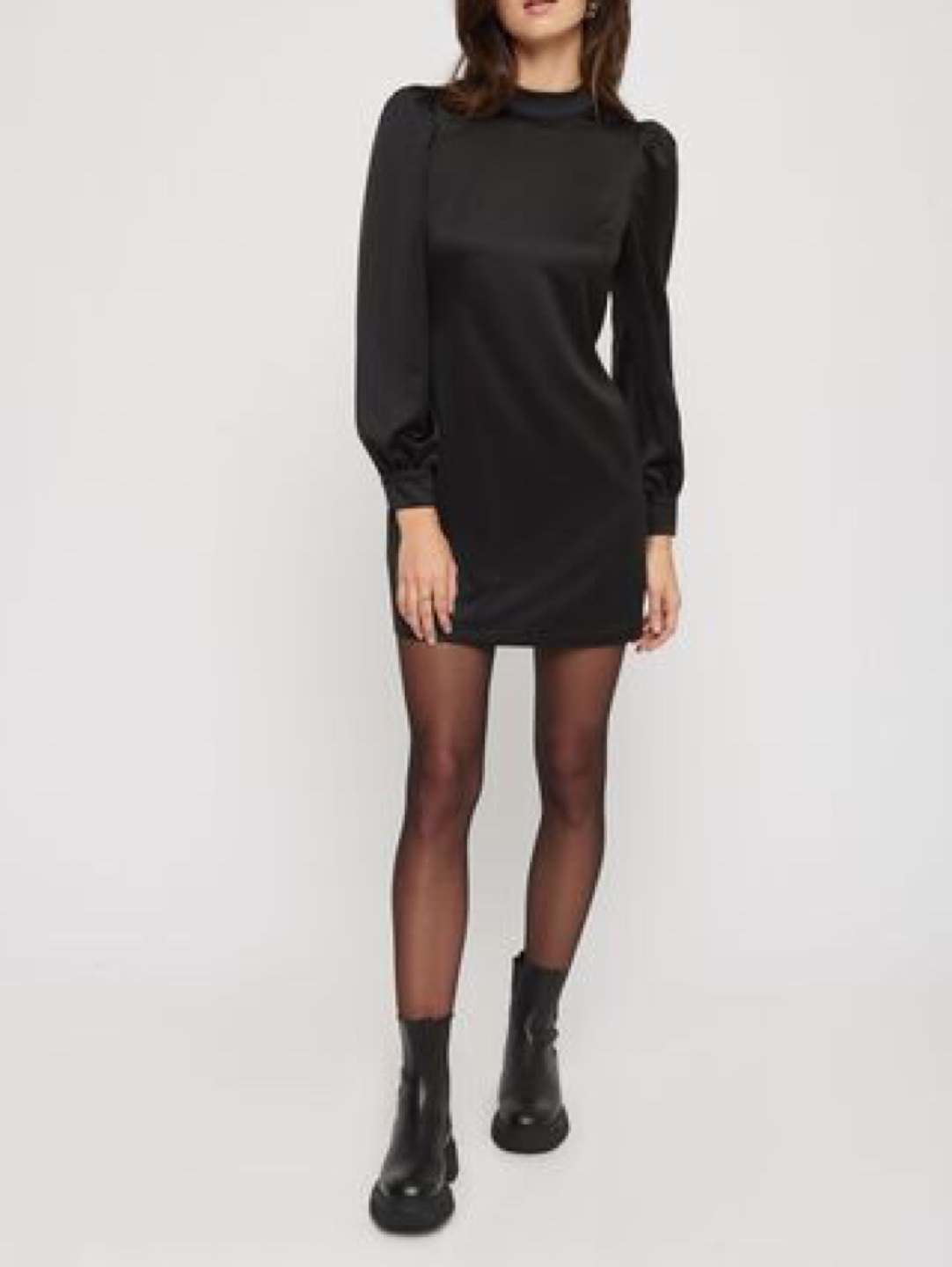 Satin Open Back Shift Dress from Dynamite