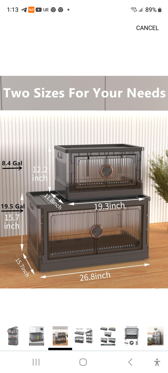 Brand new foldable storage container. 8.4 gal. - photo 3