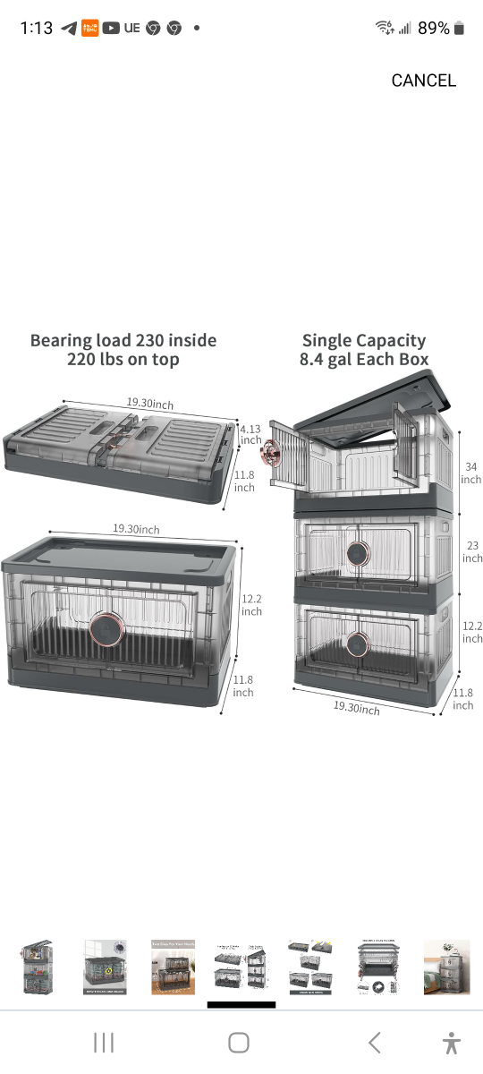 Brand new foldable storage container. 8.4 gal. - photo 4