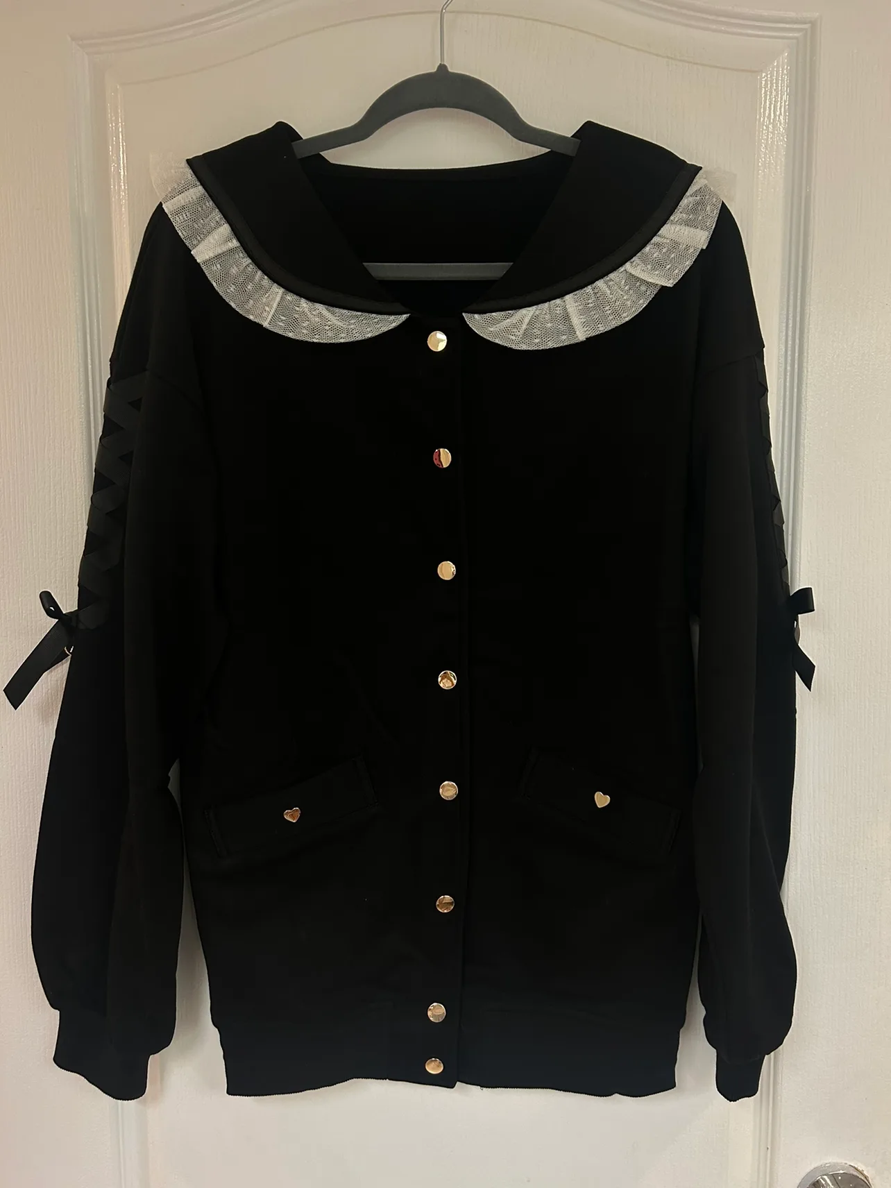 Japanese Black Sailor Collar Cardigan image indicator(8)