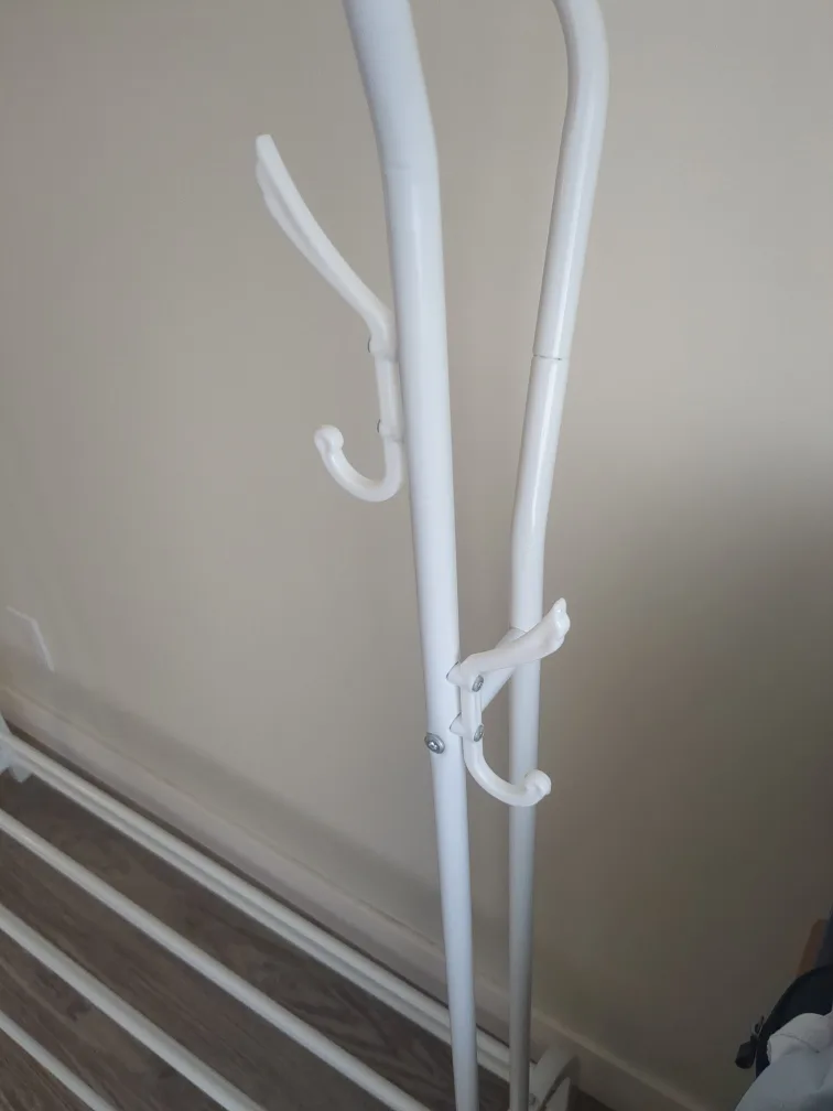 White Metal Coat Rack, disassemblable(No more discount) image indicator(2)