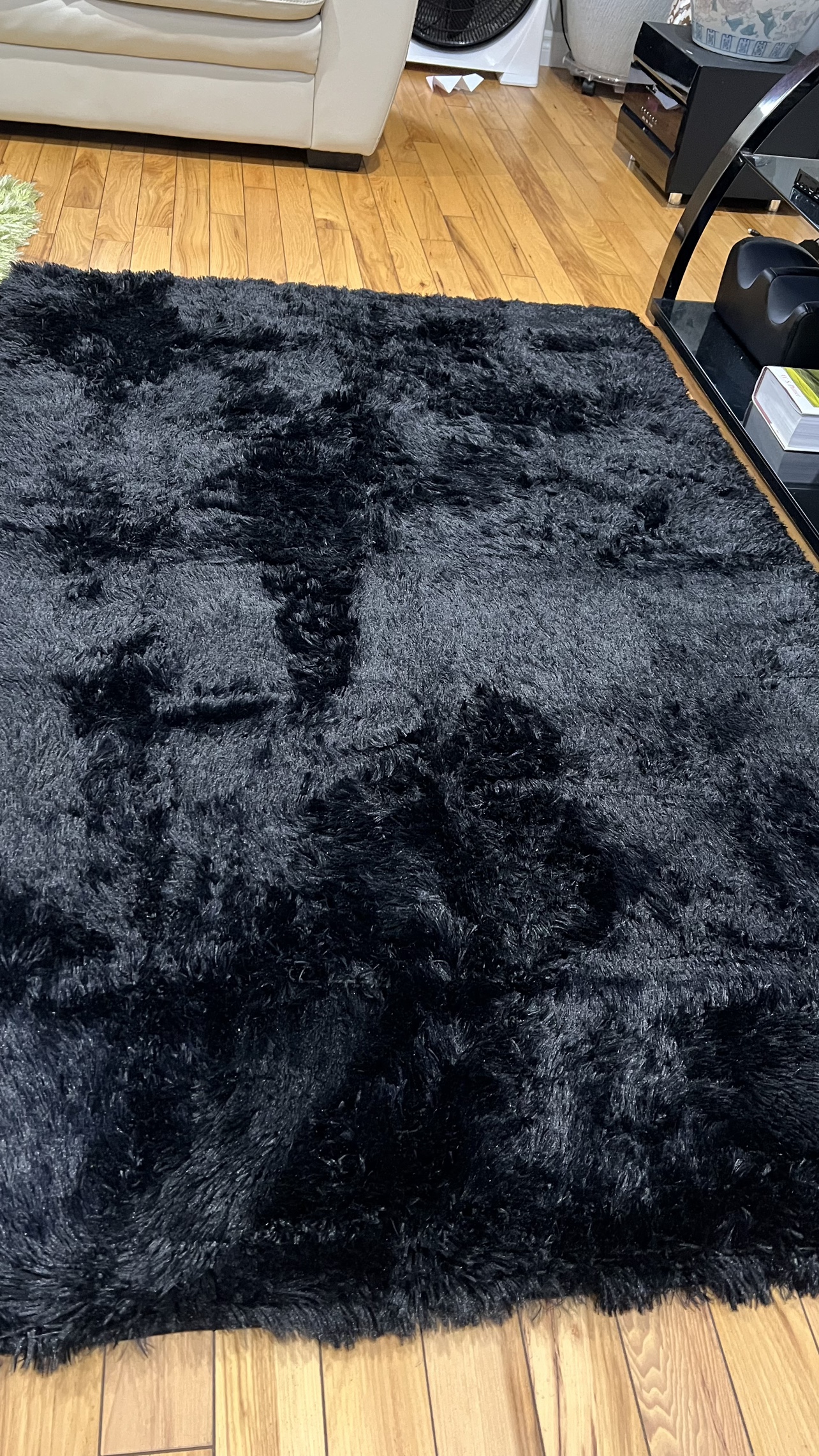 Black Shag Rug