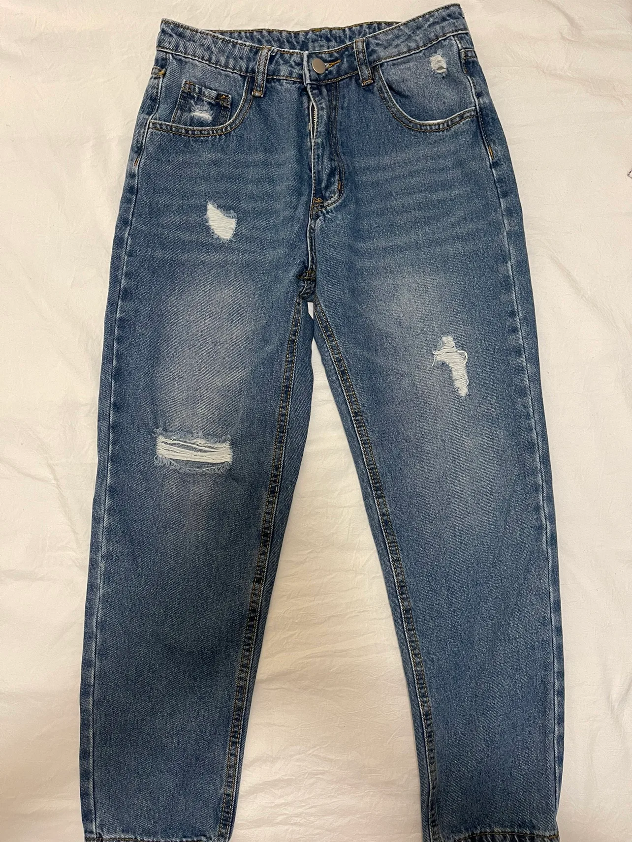 Distressed Denim Jeans