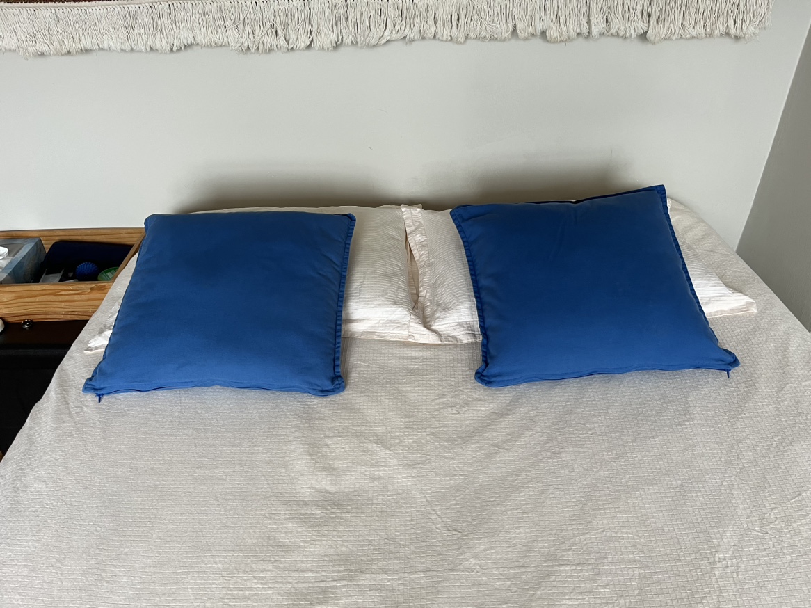 #Freecycle. Two IKEA blue pillows. - photo 2