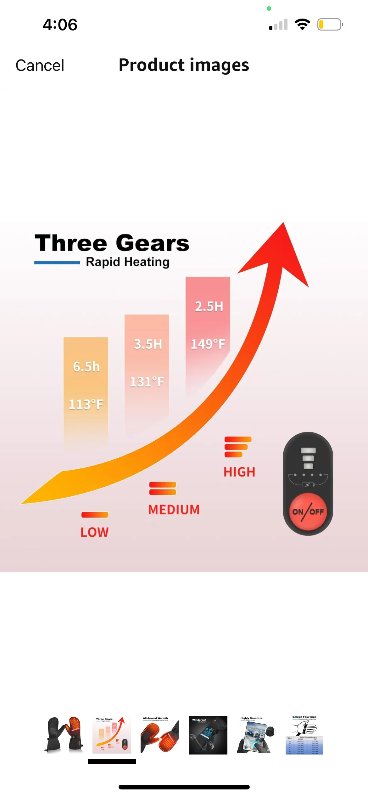 🥕 Open box🥕 Heat Gloves Rechargeable Electric Heating Winter image indicator(9)