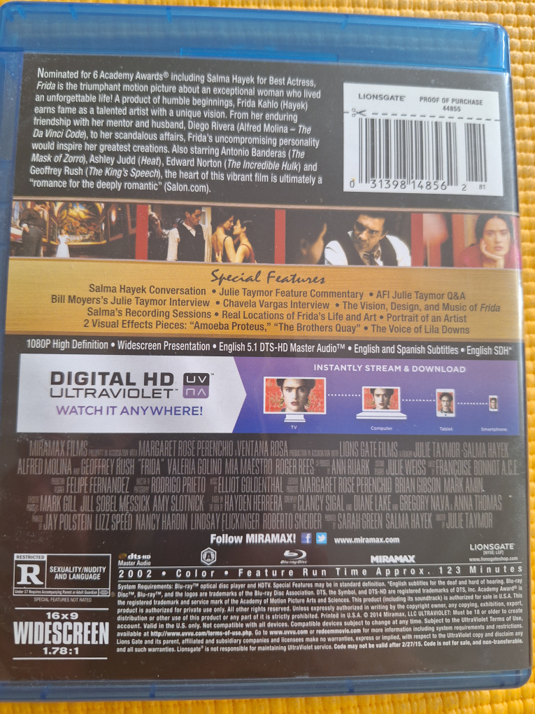Frida  Blu-ray + Digital HD Mint - photo 2