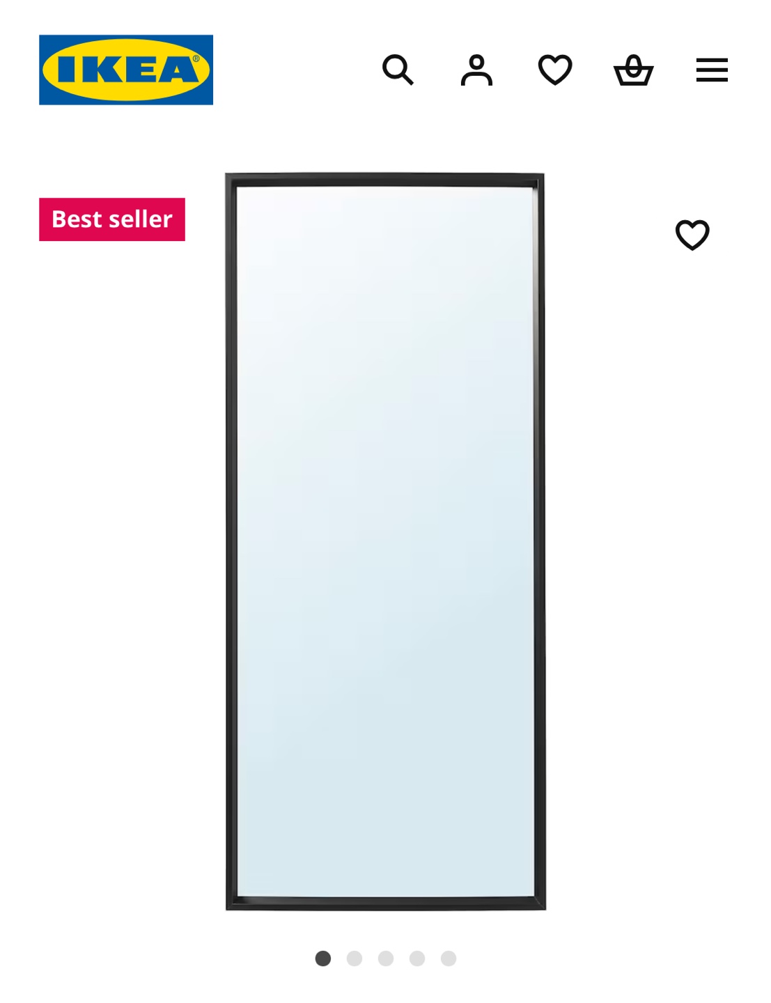 IKEA Black Full Length Mirror