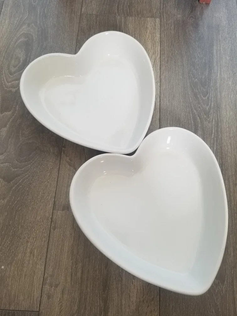 Heart Shaped Dishes. set of 2. thumbnail