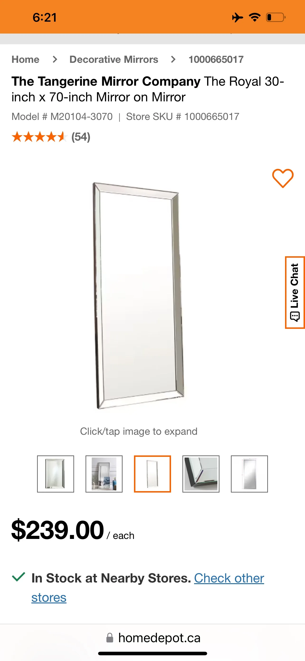 Large Floor Wall Mirror Bevelled image indicator(5)