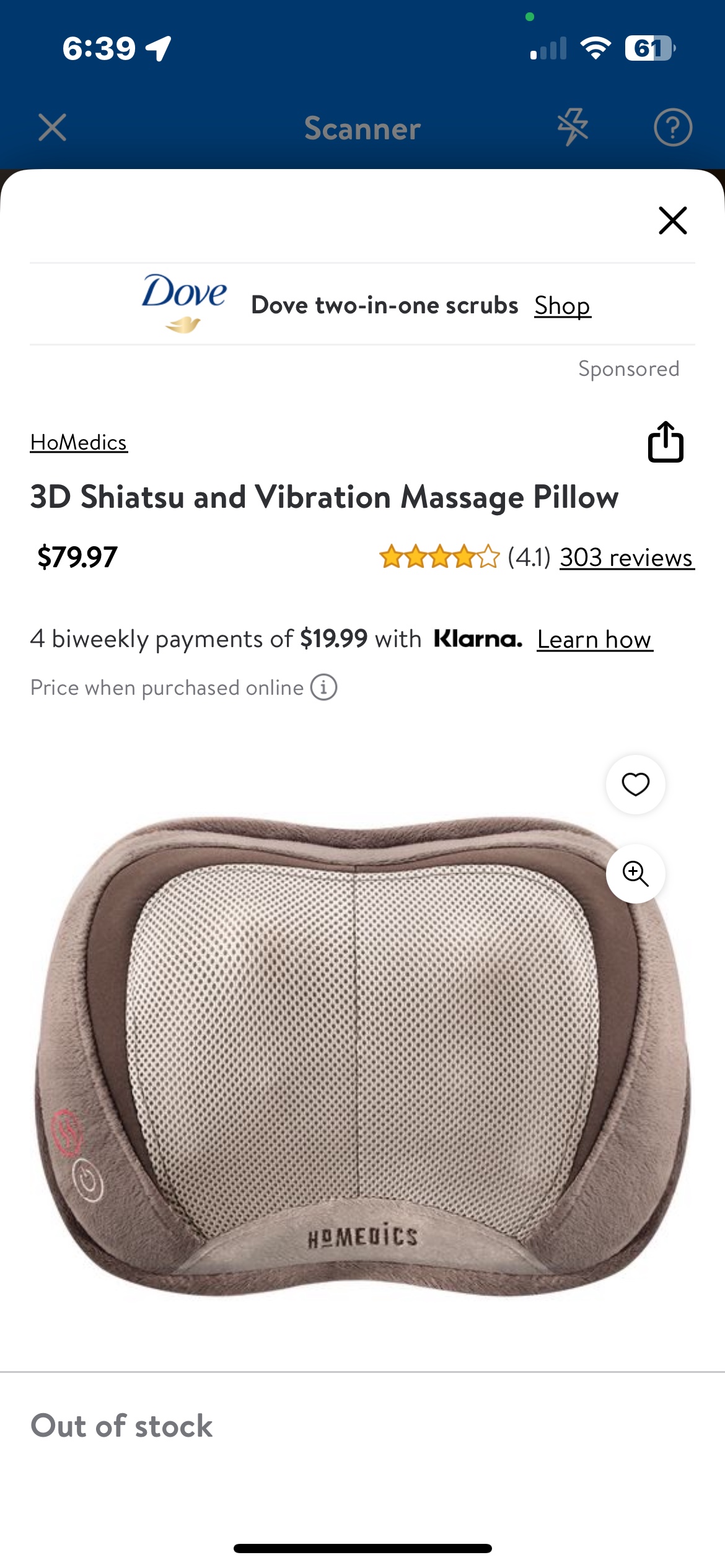 Homedics 3D Shiatsu and Vibration Massage Pillow with Heat - photo 3