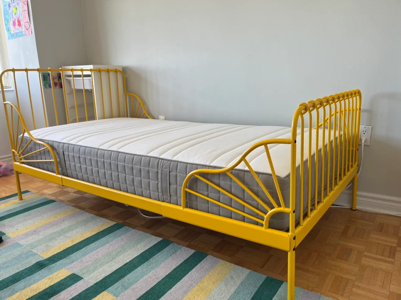 Yellow Metal Bed Frame image indicator(3)