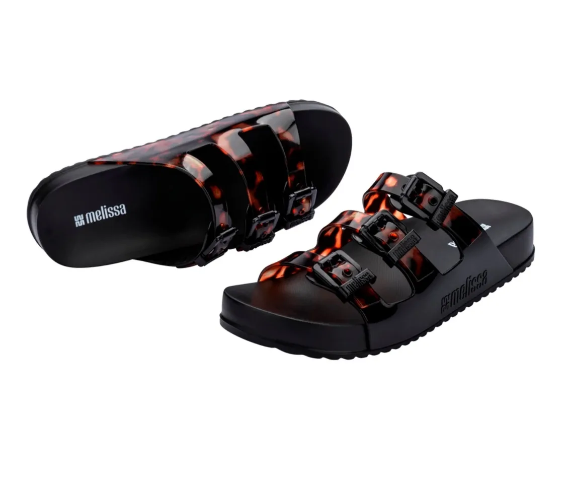 Melissa Buckle Sandals black and tortoise image indicator(4)