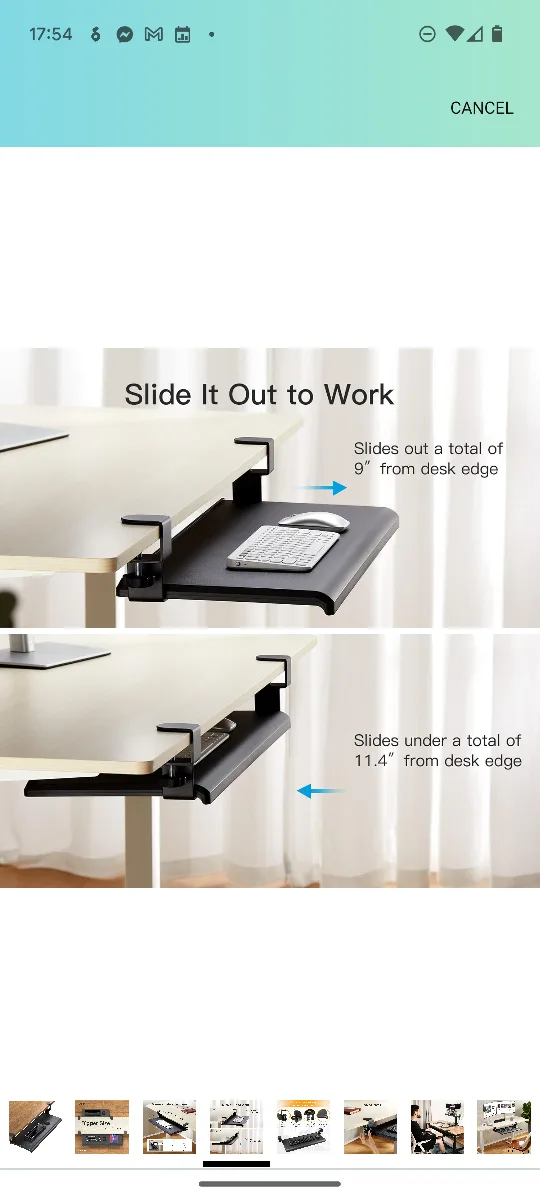 Under Desk Keyboard Tray image indicator(3)