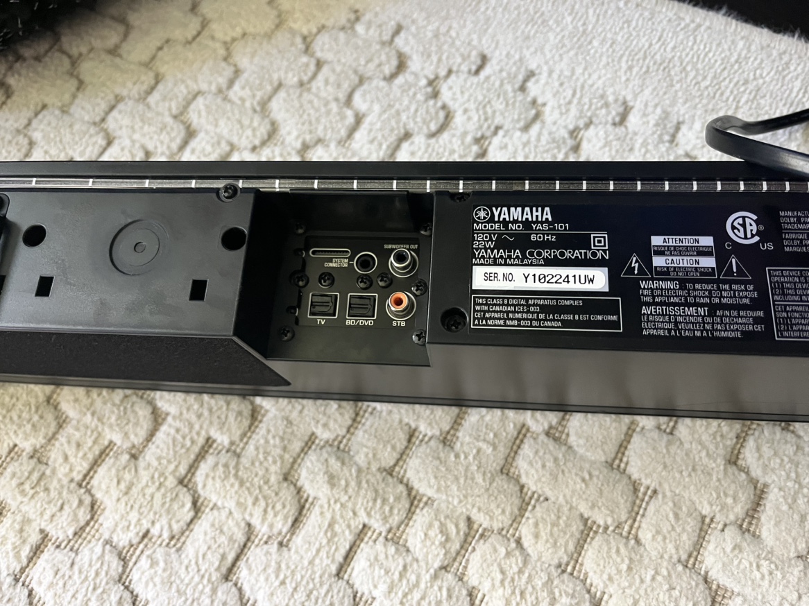 Yamaha YAS-101 Sound Bar - photo 4