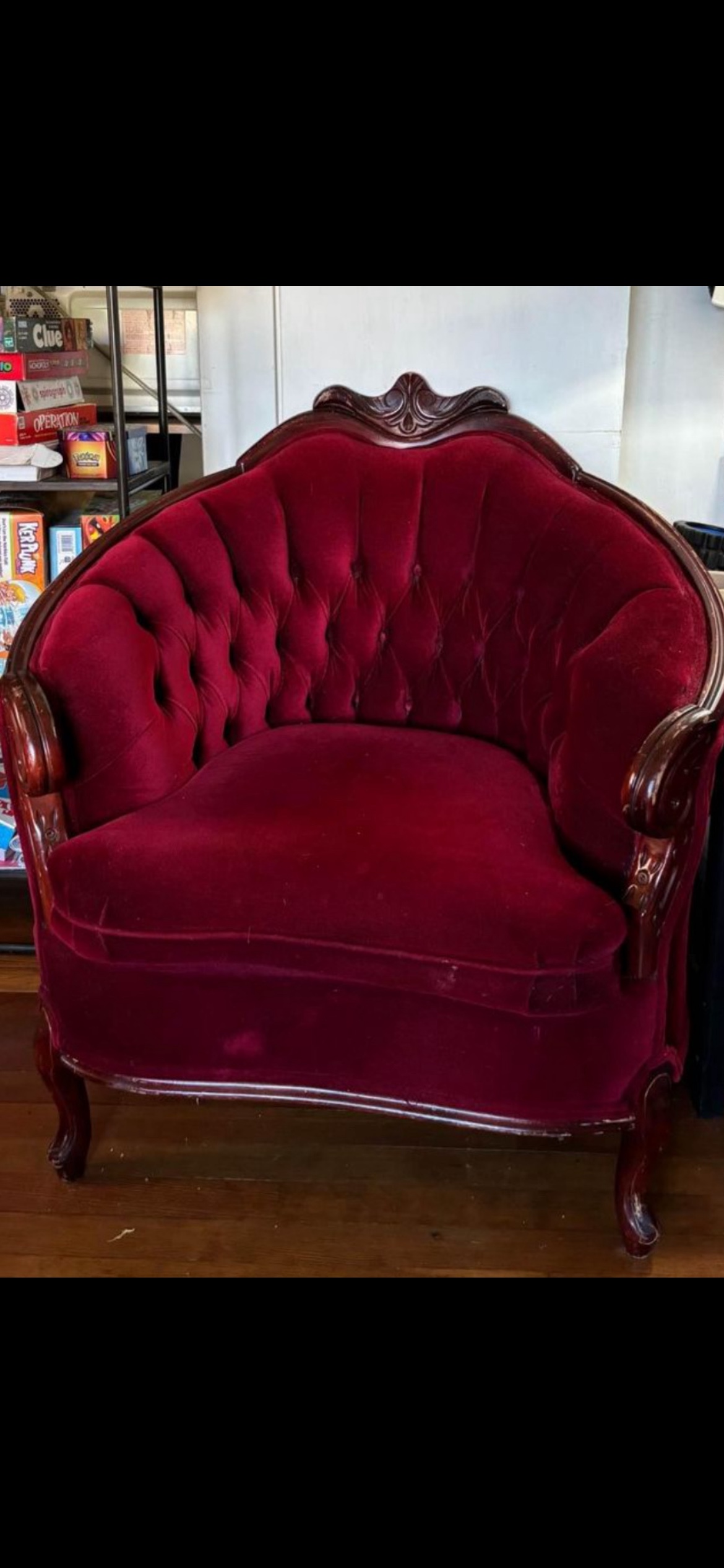 Red Velvet Sofa and Love Seat Set - photo 5