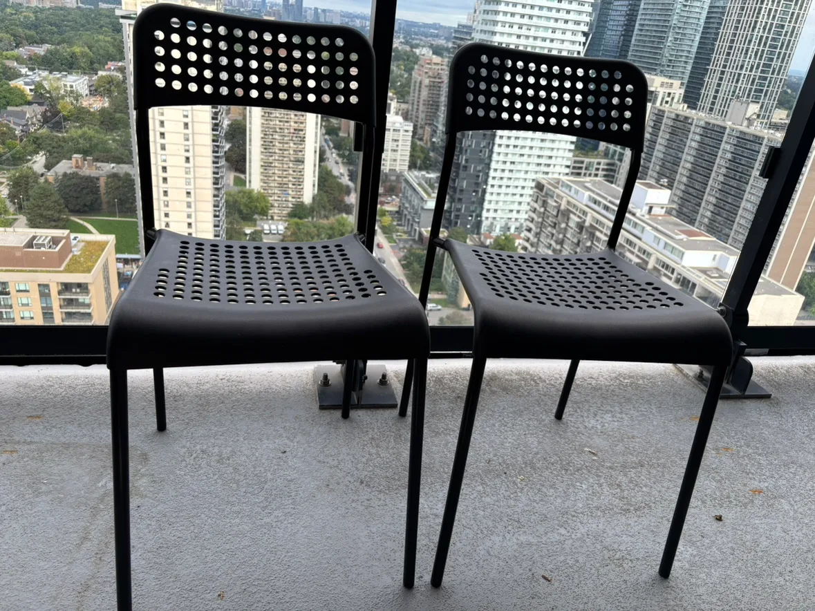 Set of 2 Black IKEA Chairs image indicator(2)