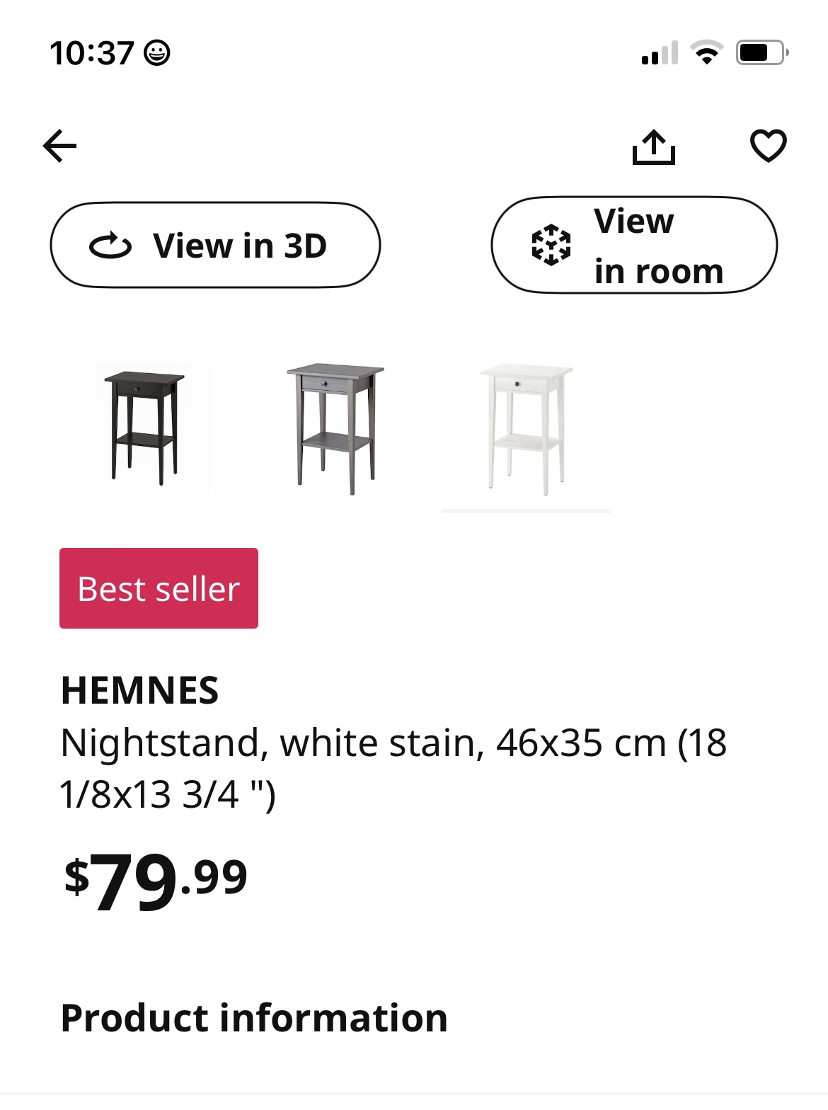White Nightstand - photo 4