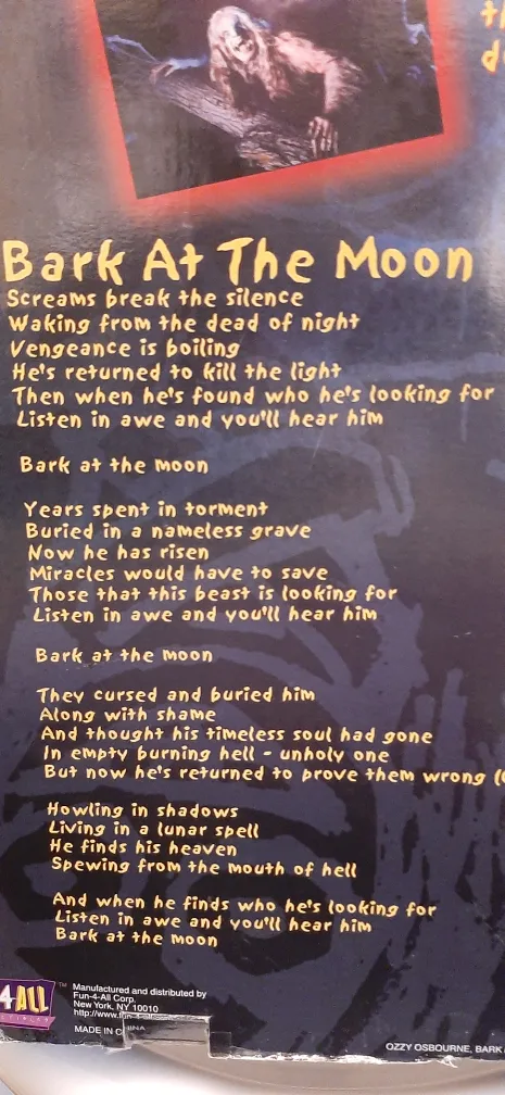 Ozzy Osbourne Bark at the Moon Collectible Rock Doll. price firm image indicator(4)