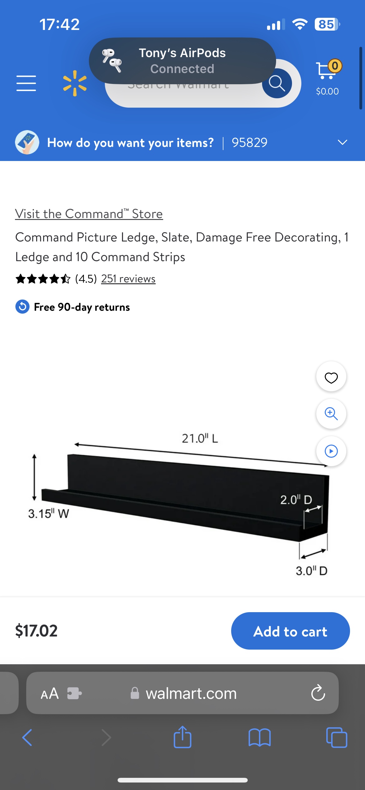 Command Picture Ledge, Slate (x6) - photo 2