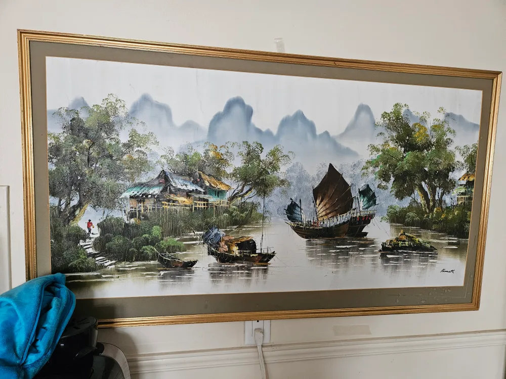Framed Asian Landscape Painting image indicator(3)