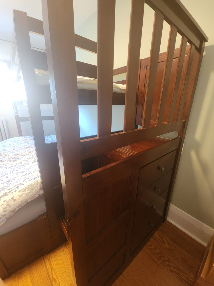 Solid wood twin over full bunk bed - photo 3
