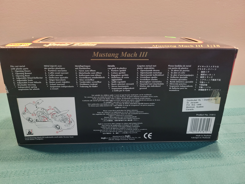 Maisto 1/18 Scale Mustang Mach III Special Edition - photo 3