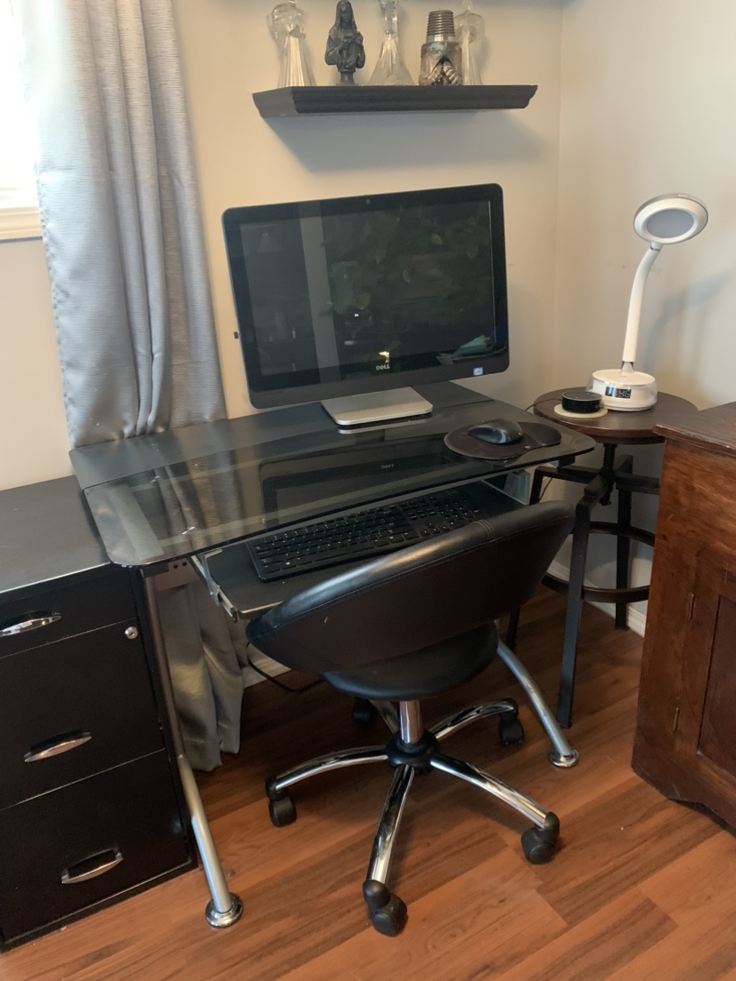 Computer desk with chair