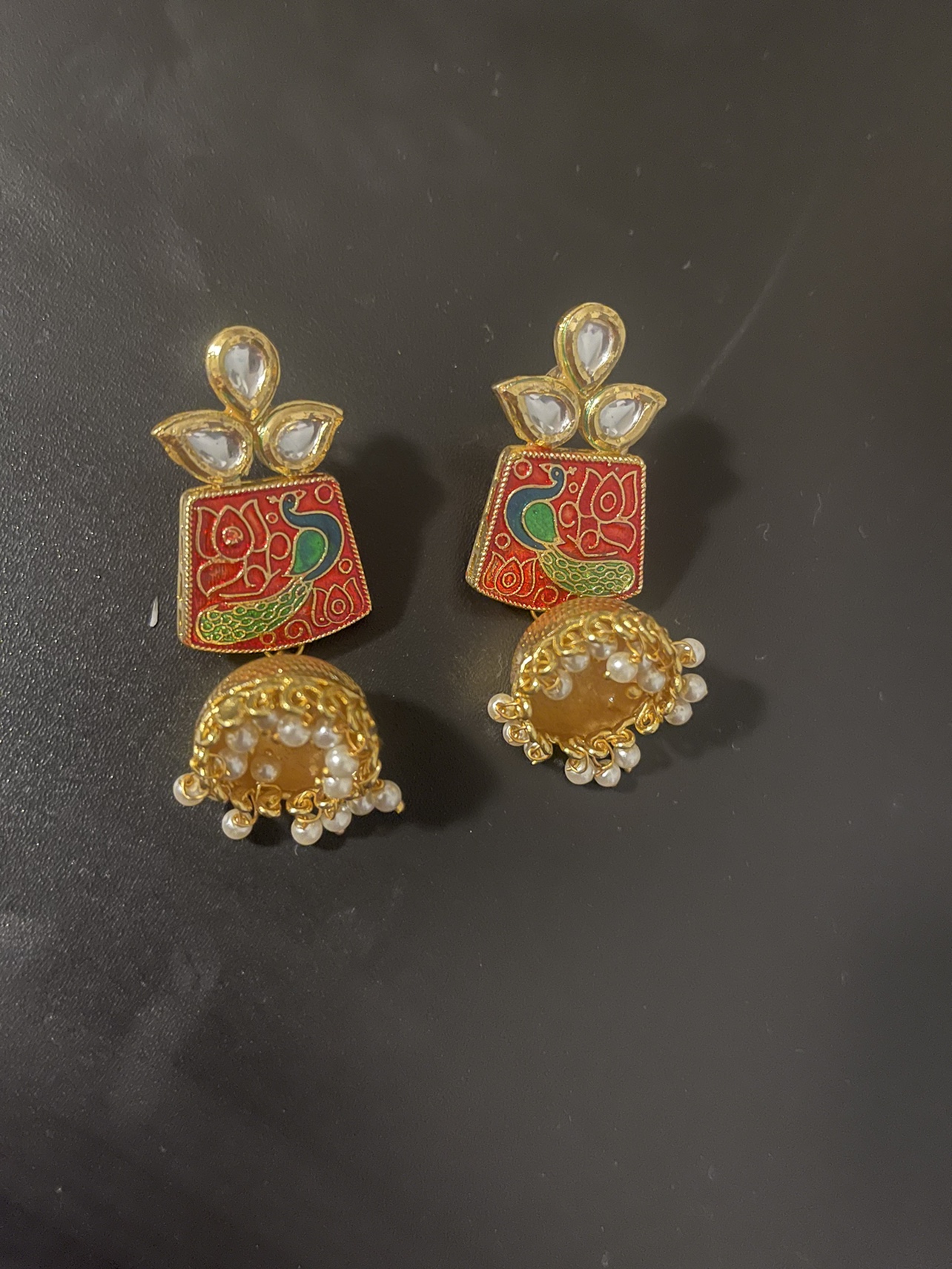 Peacock Jhumka Earrings