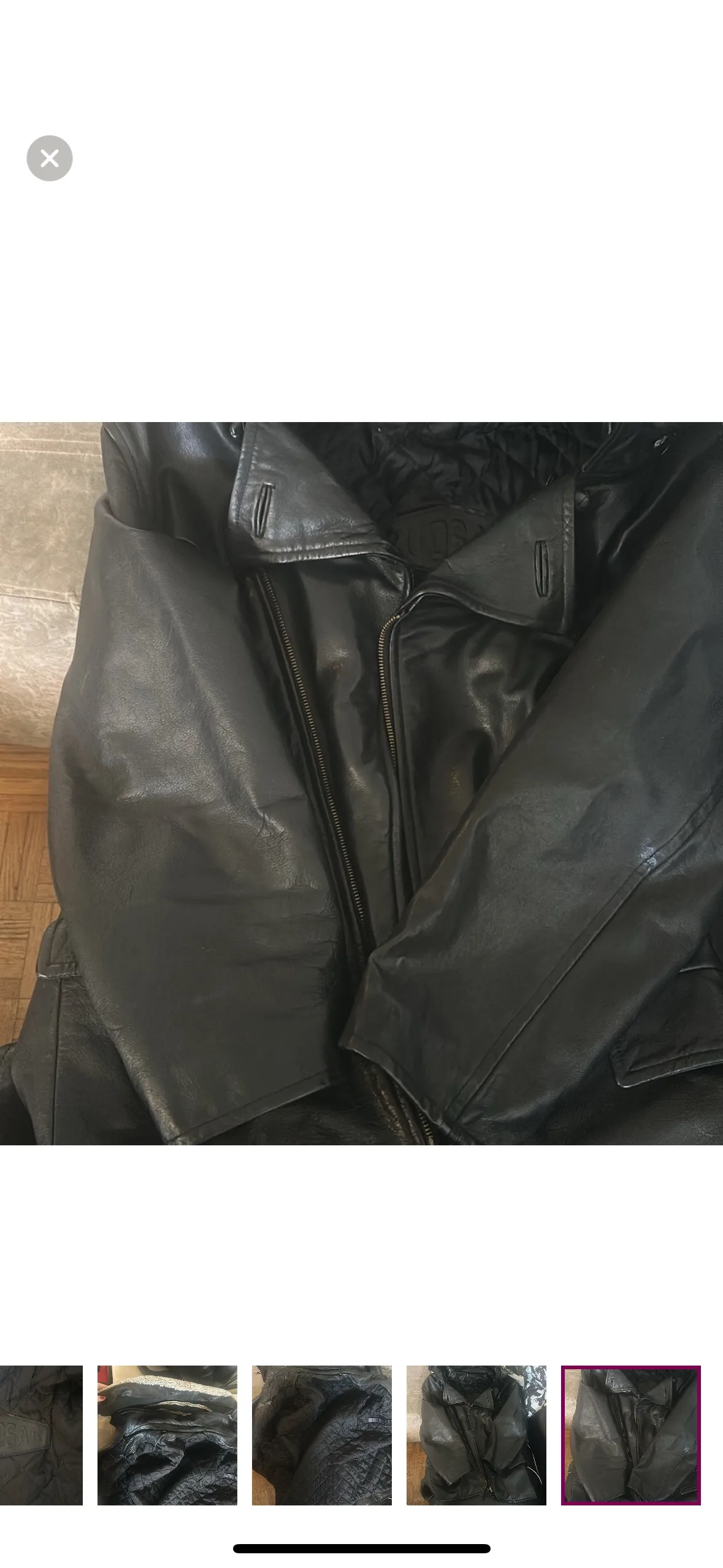 Rudsak Black Leather Jacket with Fur Collar image indicator(10)