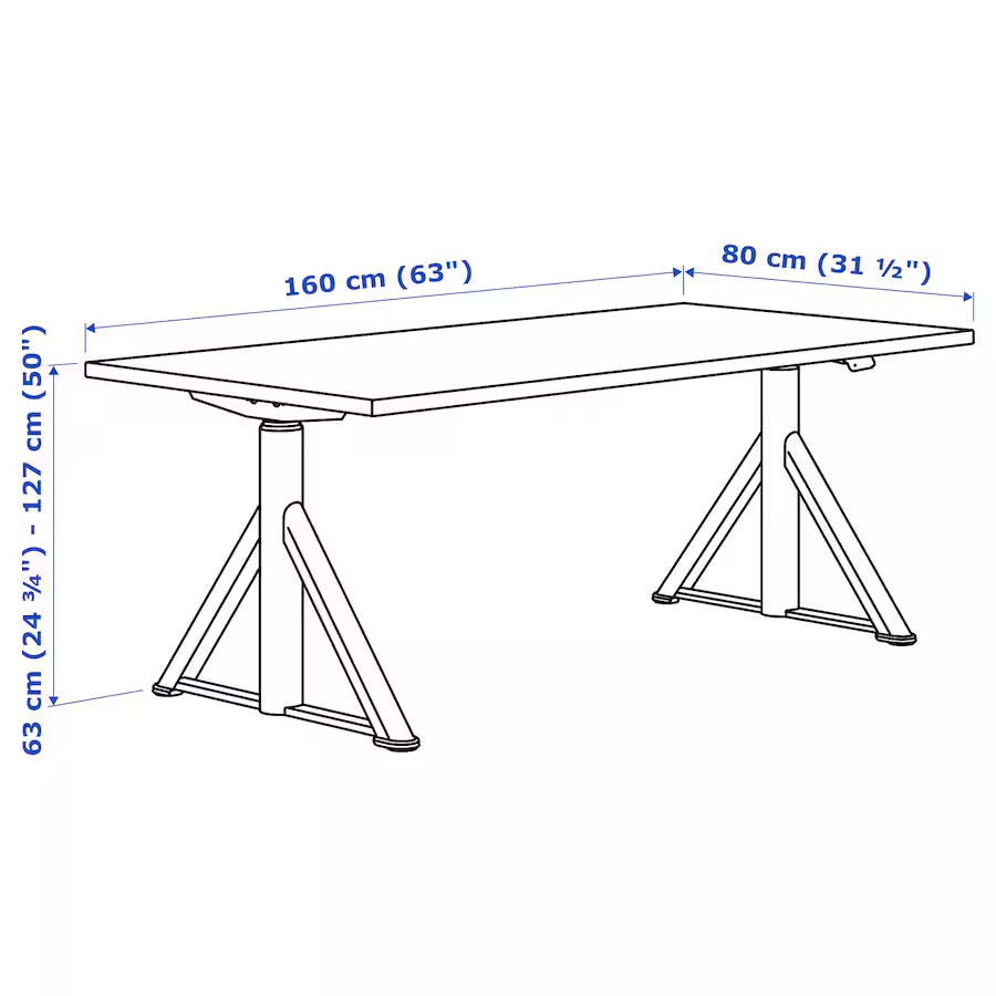 Ikea standing desk , black - photo 4
