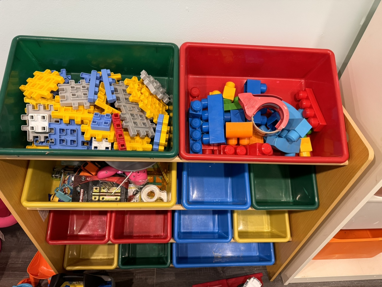 Toy Storage Unit with Toys