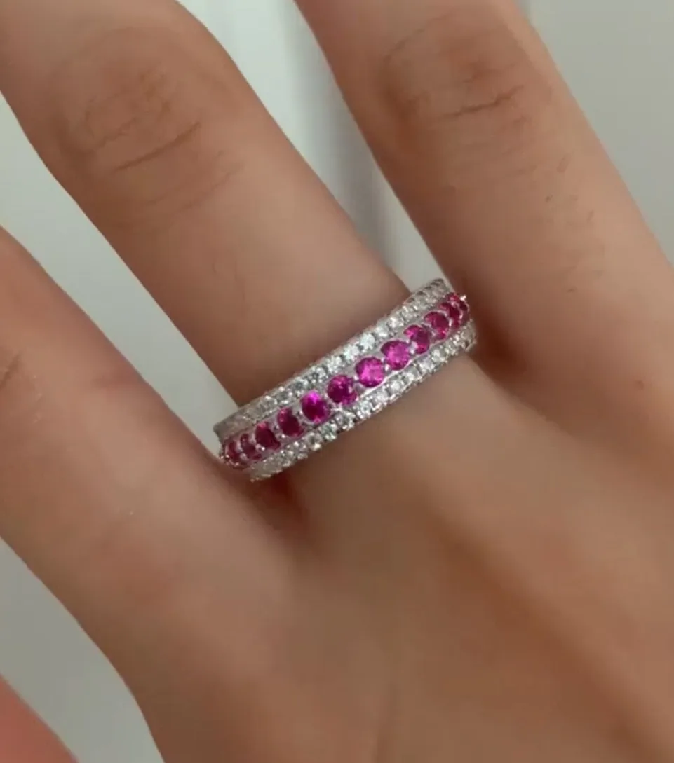 Ruby and Diamond Eternity Band image indicator(5)
