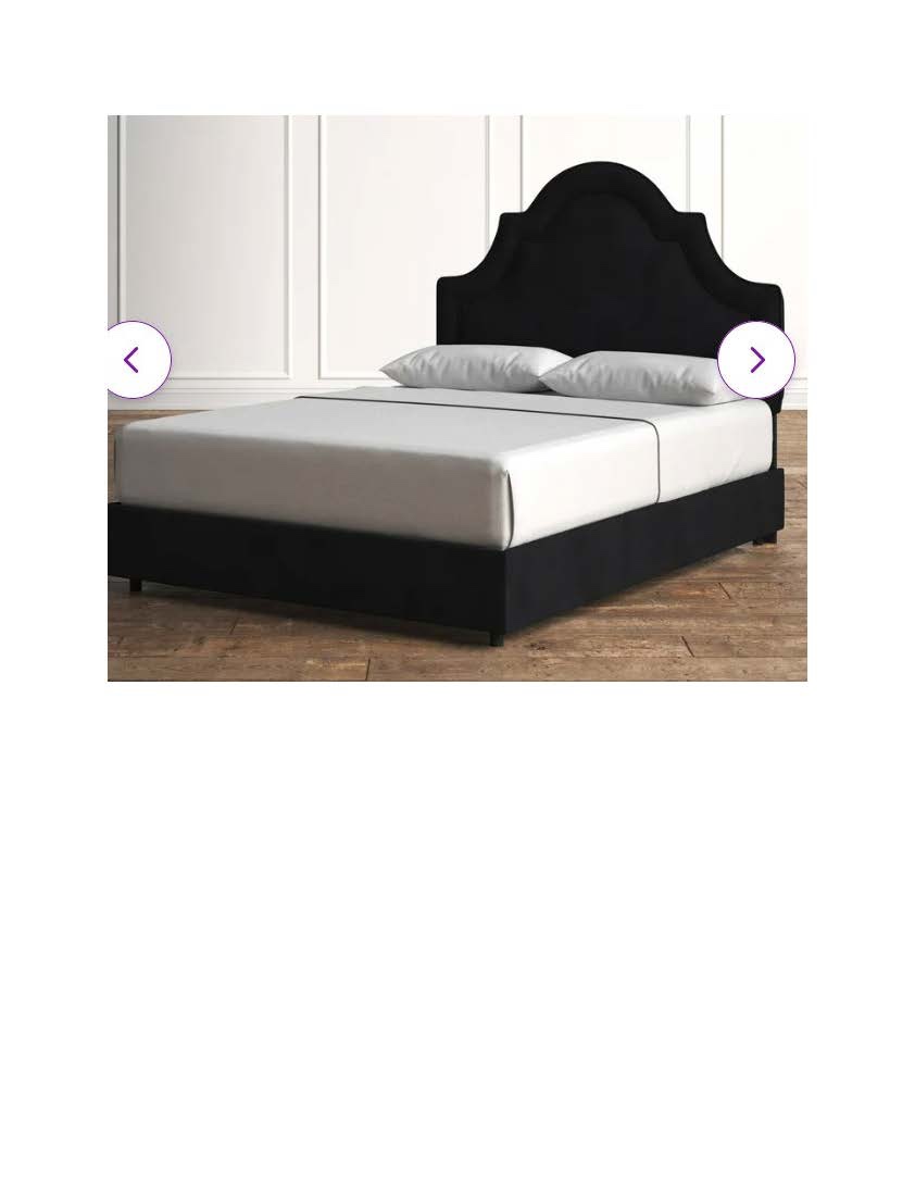 Wayfair Kelly Clarkson Home Black Velvet King Size Bedframe