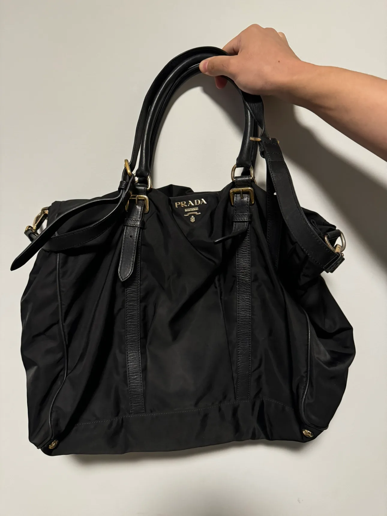 Authentic Prada Black Tessuto Satchel image indicator(3)