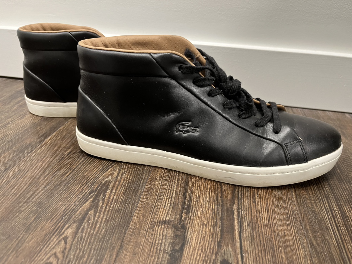 Lacoste Men's Black Sneaker Shoe - Straightset Chukka 317 1