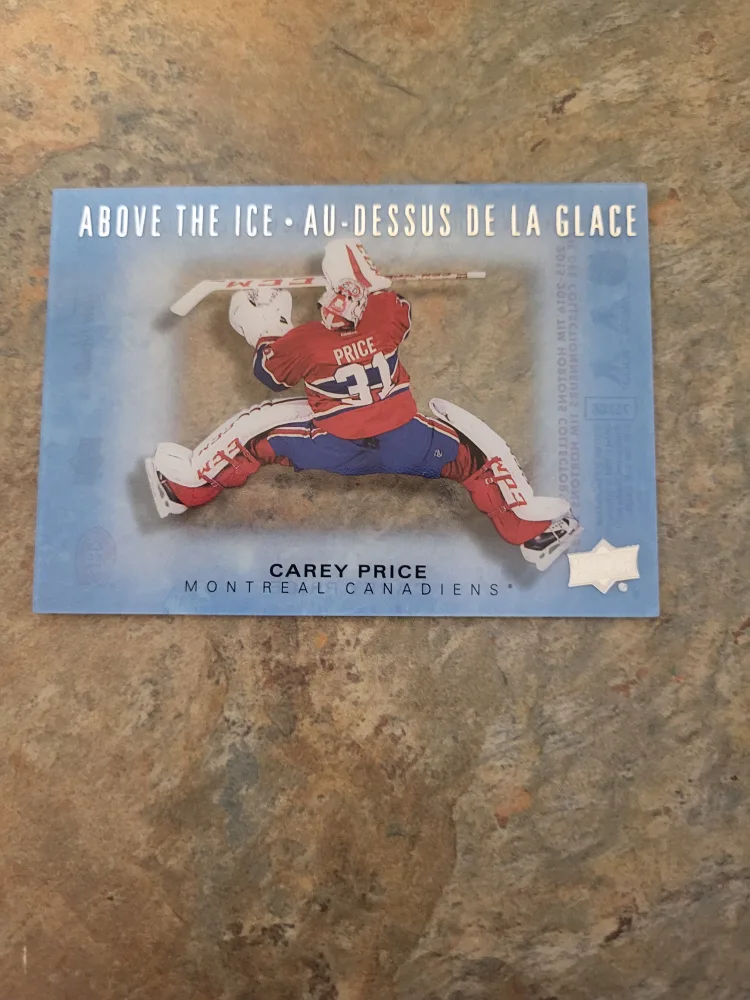Carey Price Hockey Card...Clear  card thumbnail