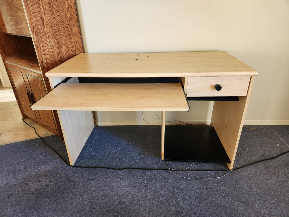 Computer Desk with Keyboard Tray and Drawer - photo 2