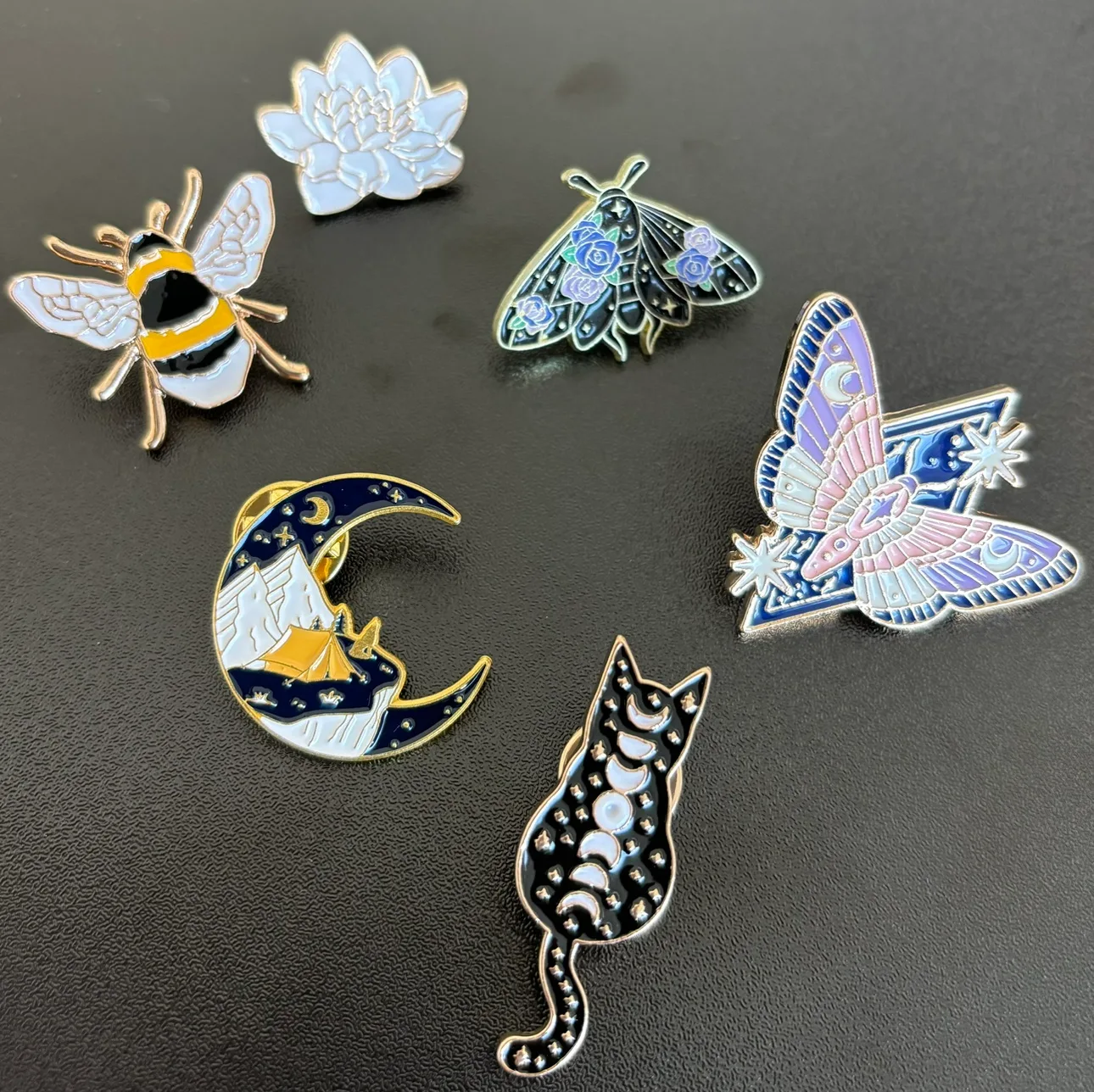 6 Enamel Pins 🐝 #freecycle thumbnail