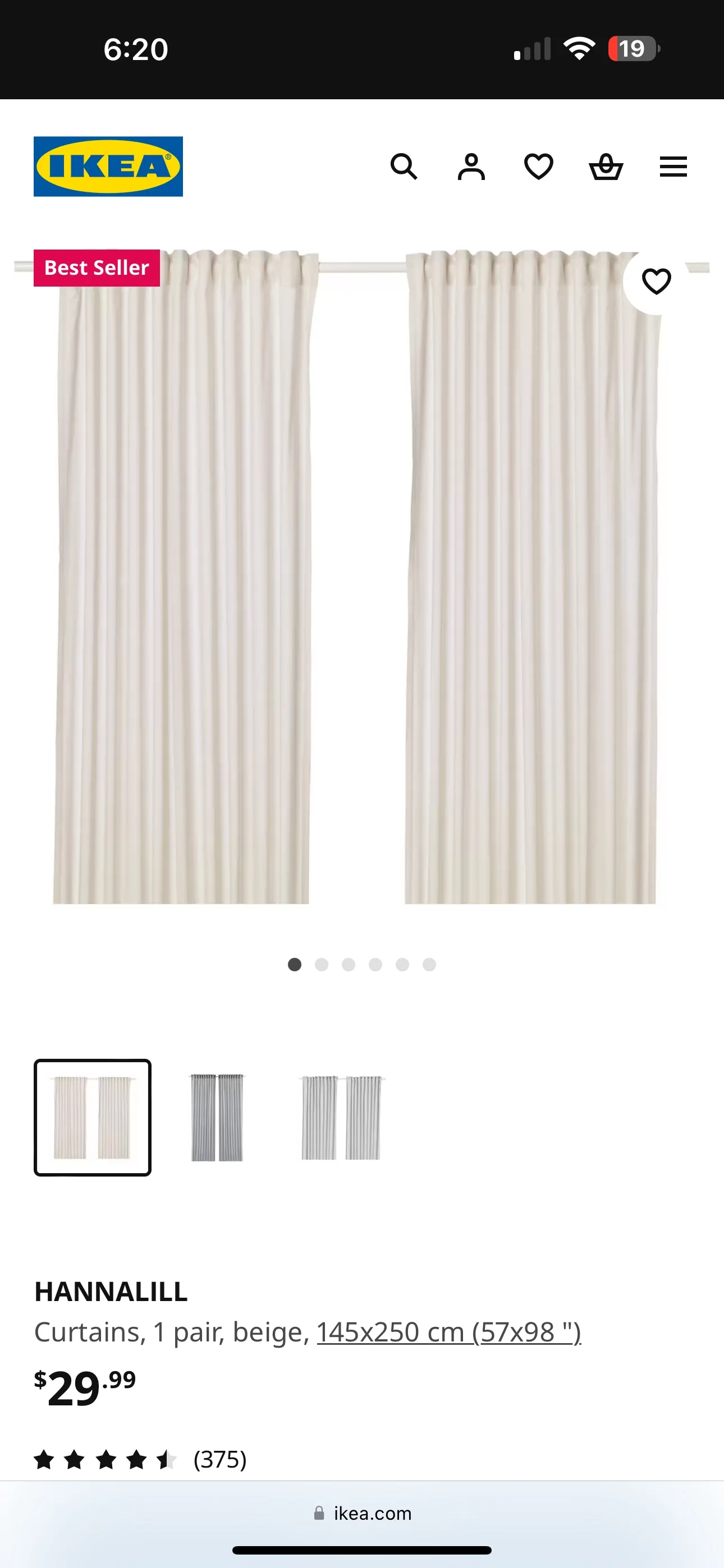 IKEA Hannalil Curtains thumbnail