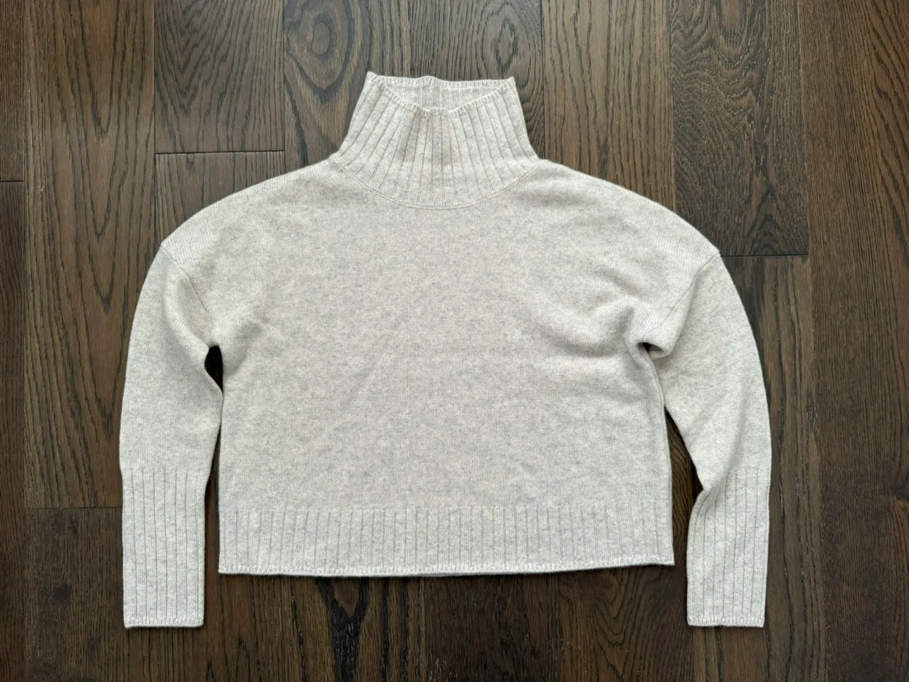 Women’s Grey Turtleneck Merino Wool Sweater thumbnail