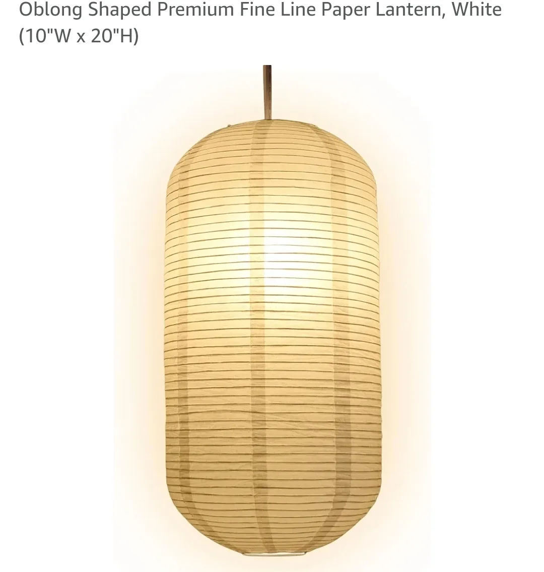 White Oblong Paper Lantern thumbnail