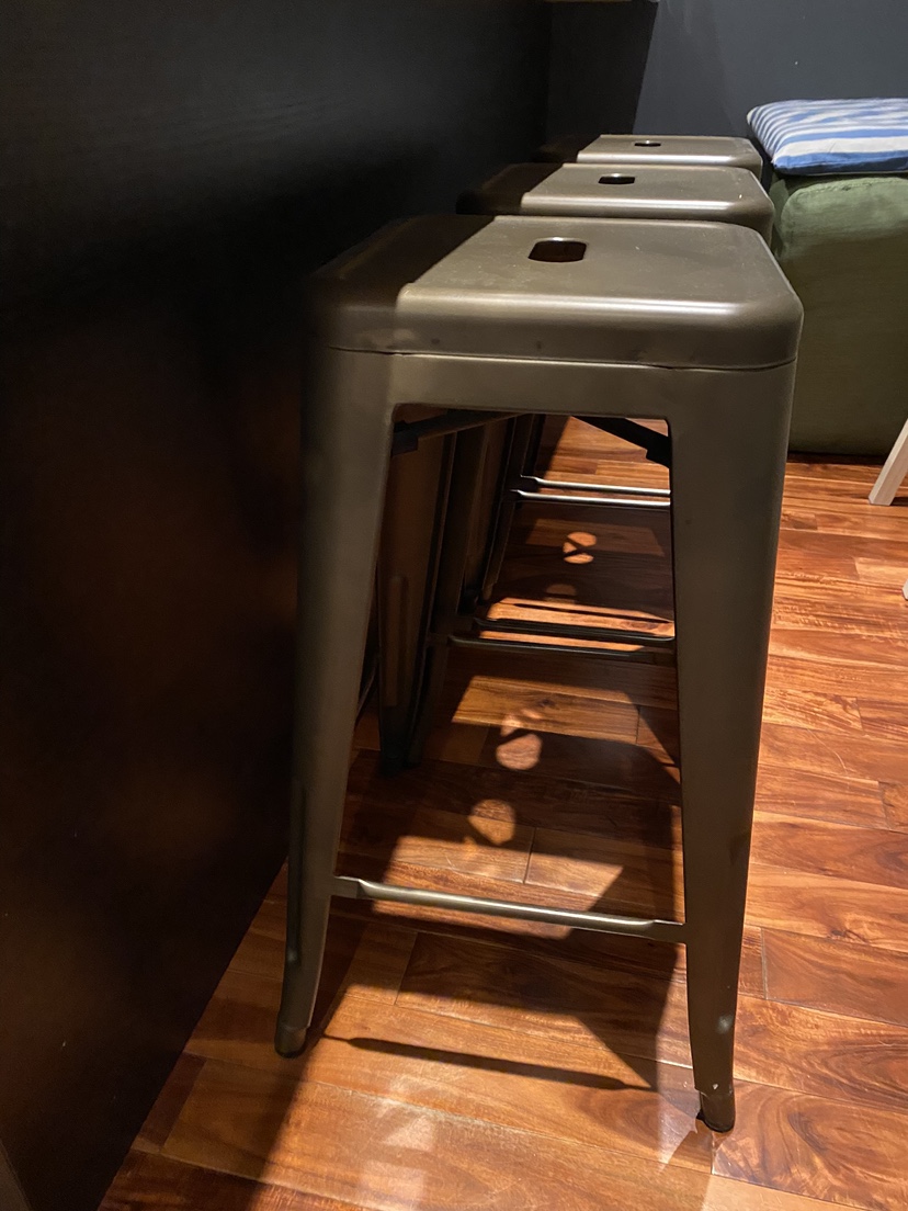 3 Metal Bar Stools - photo 2