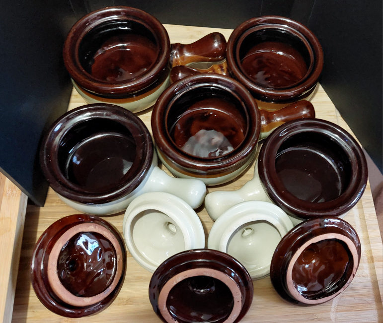 Set of 5 Soup Bowls with handles - photo 2