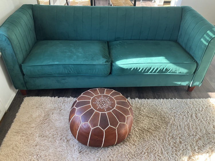 Green Velvet Sofa