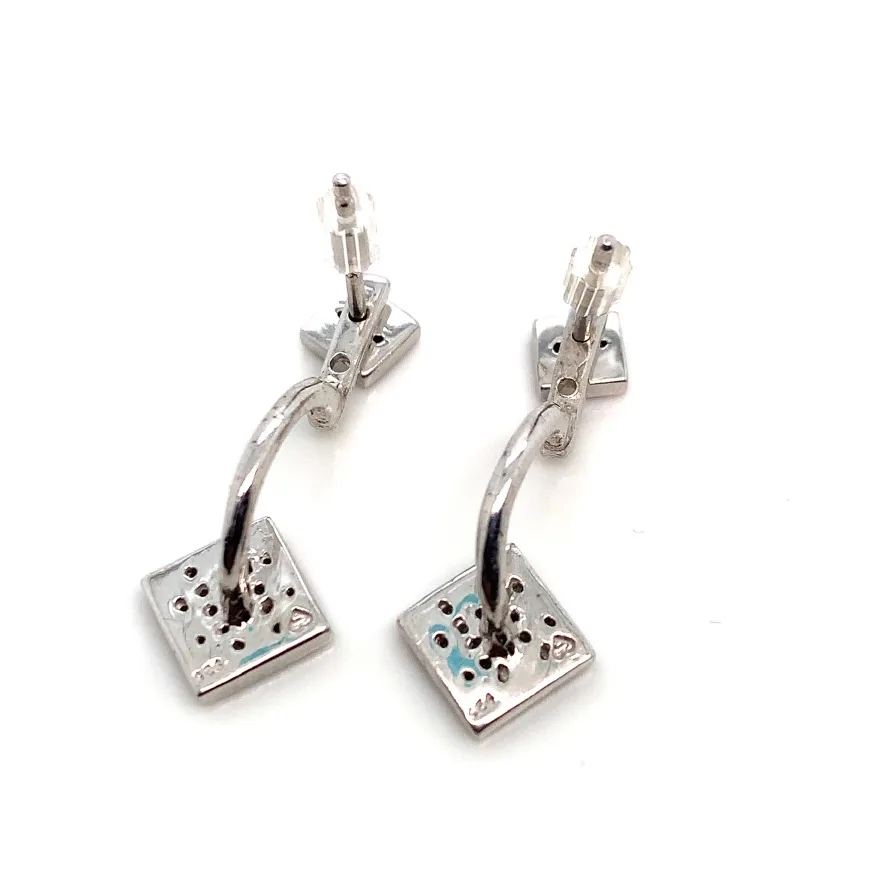 Silver 925 double square 2-way Earrings image indicator(9)