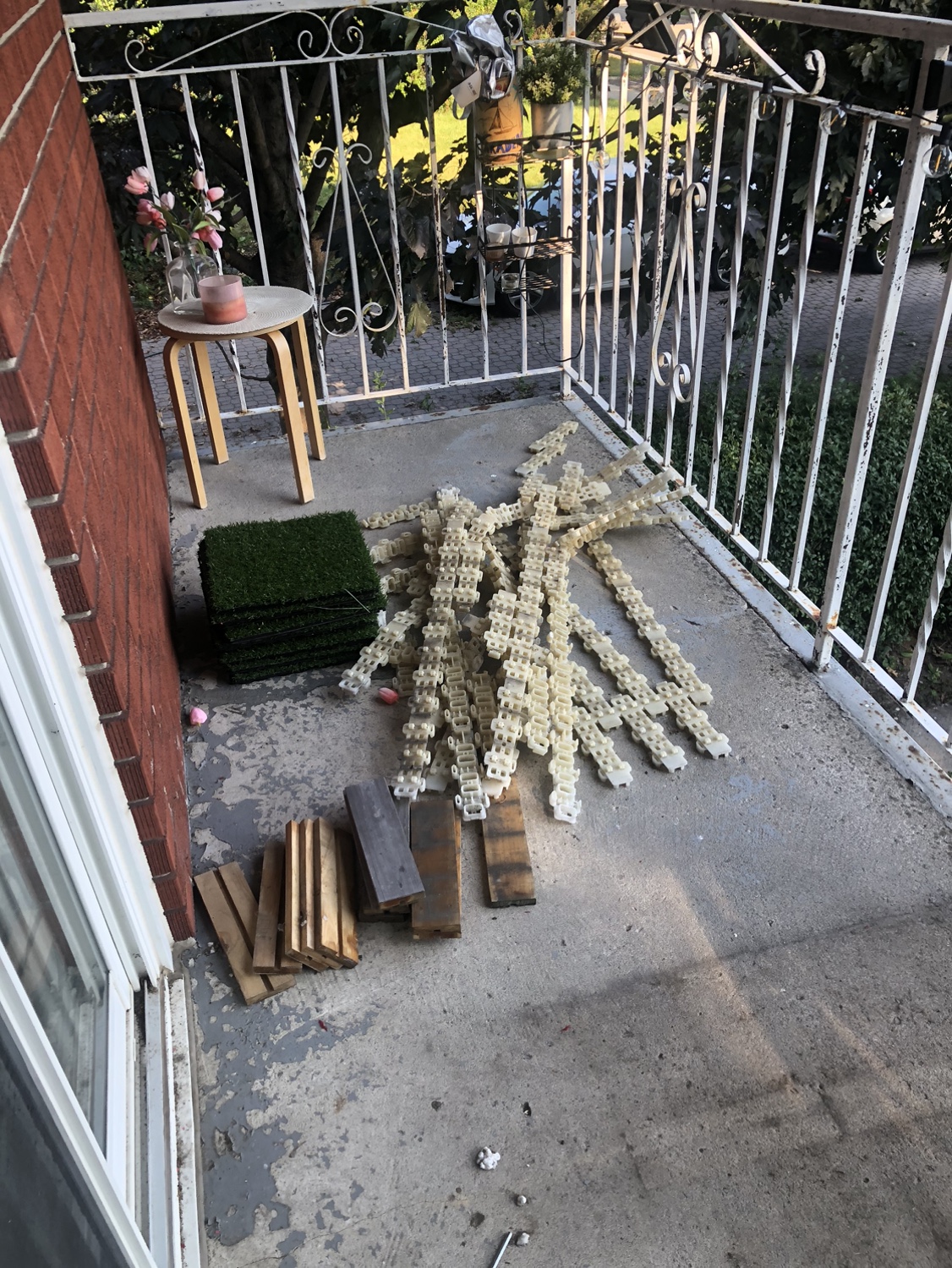 Wooden Deck Tiles balcony +rug - photo 3