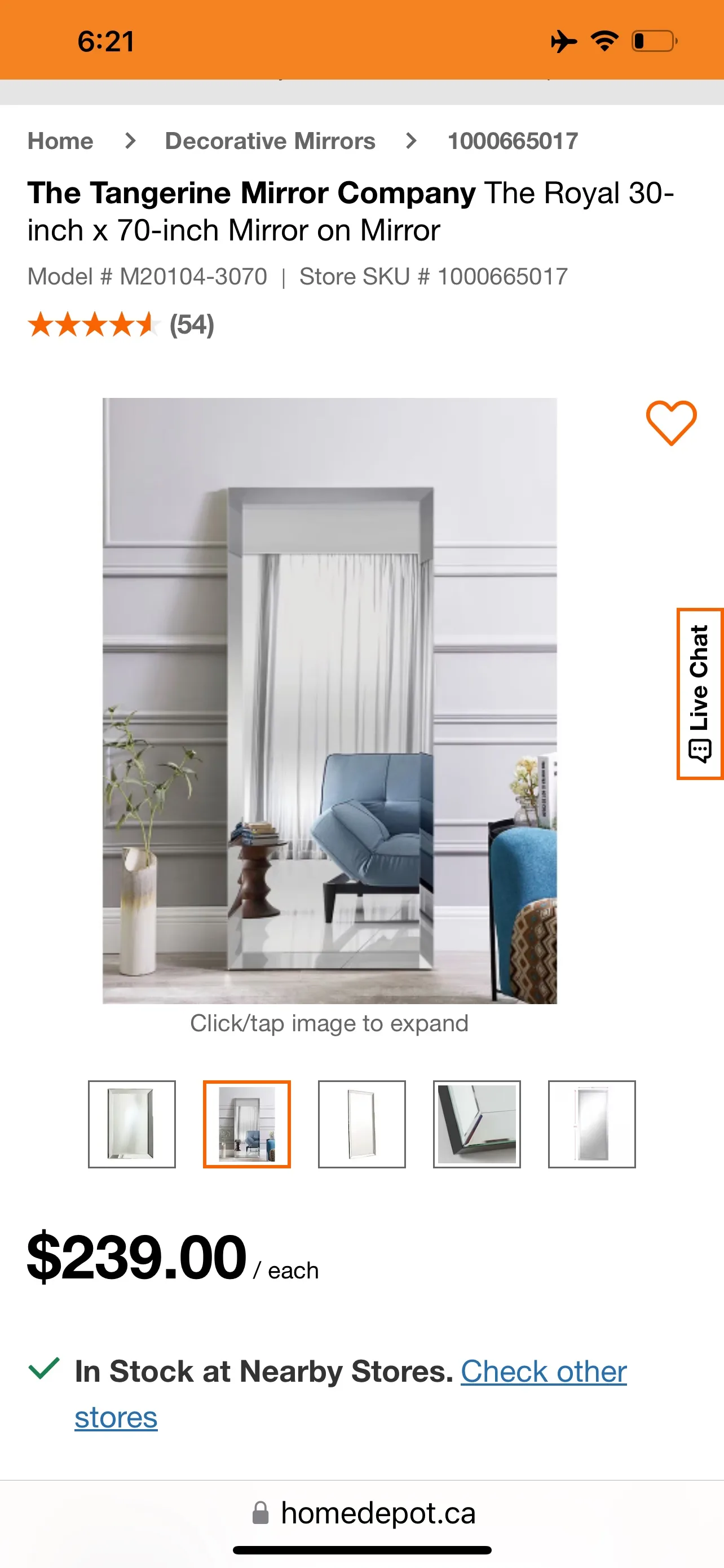 Large Floor Wall Mirror Bevelled image indicator(7)